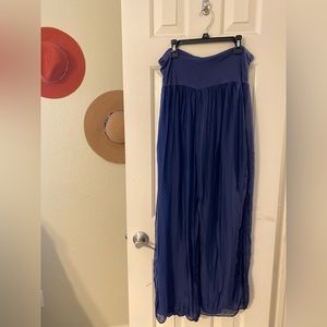 Scandal Made In Italy Silk Blend Split Leg Bottoms